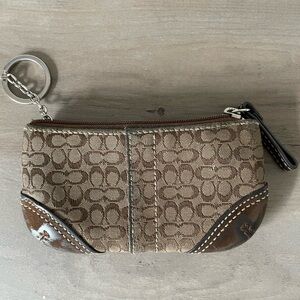 Coach Monogram Keychain Wristlet
